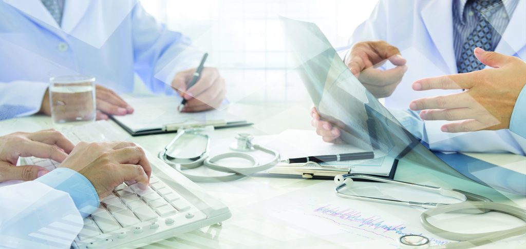 medical doctor group. physician team and nurse staff brainstorming diagnose treatment patient at operating room hospital.